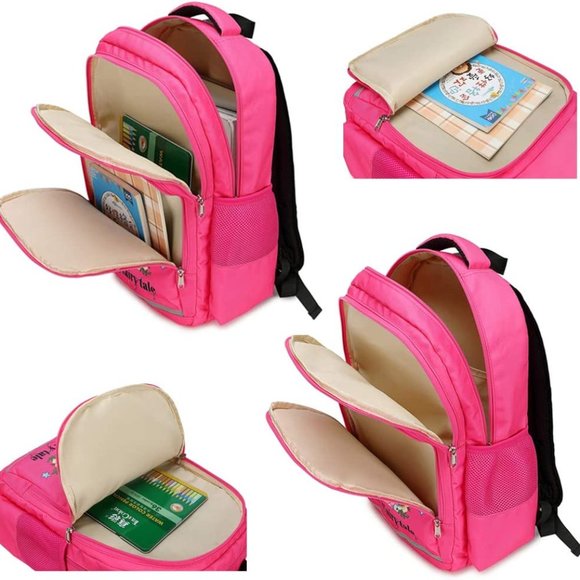 New Girls Backpack Kids Elementary Bookbag Girly School Bag with Insulated Lunch - Picture 15 of 16